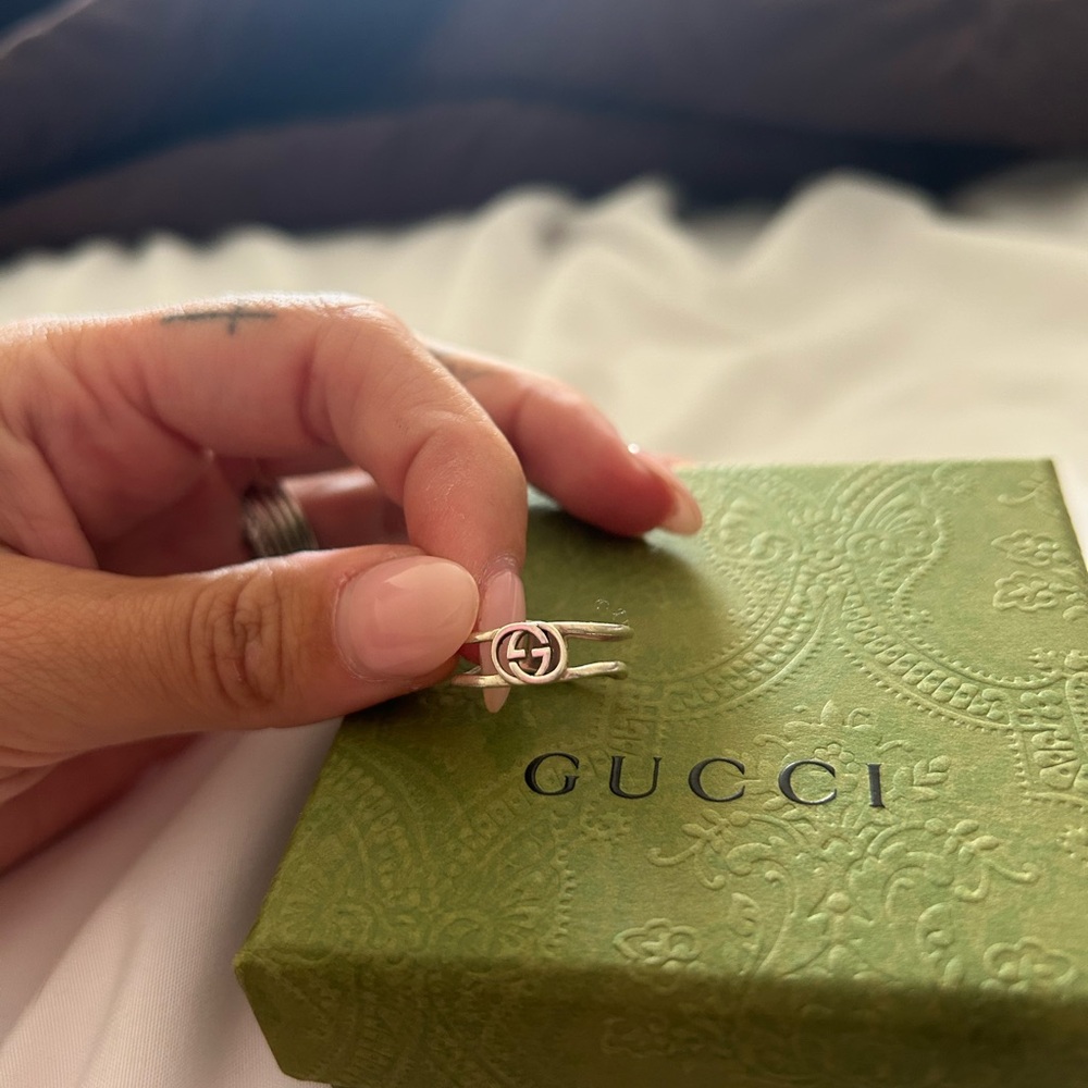 Gucci interlocking G 6mm Ring size 13